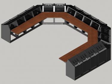 16 bay U shaped Logic System control room console